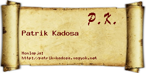 Patrik Kadosa névjegykártya